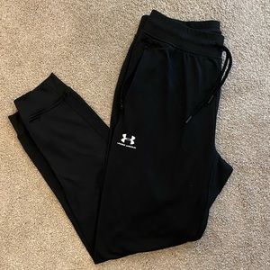 Mens - Under Armour Loose ColdGear Joggers - size Large - Black